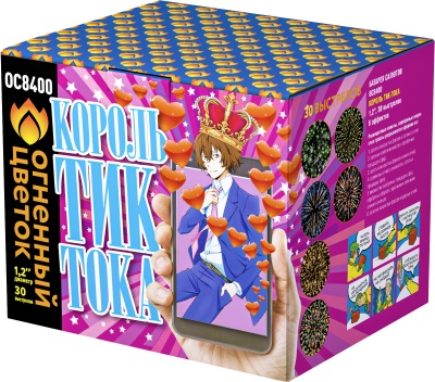 Король Тик-Тока Батарея салютов купить в Калязине | kalyazin.salutsklad.ru